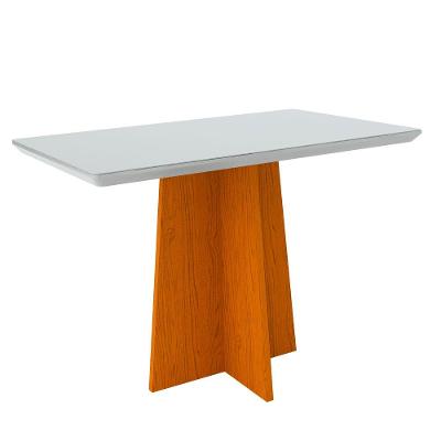 Mesa Jantar 4 Lugares 1,20 Vidro Ype Off White