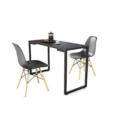 Mesa Multiuso Preto 120 Cm Com 02 Cadeira Eiffel Preto