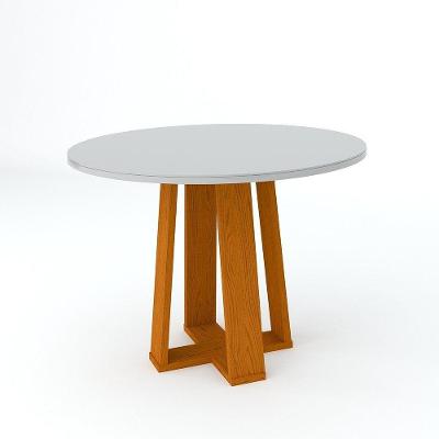 Mesa Jantar 4 Lugares 1,00m Redondo Ypê Off White