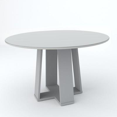 Mesa Redonda Isabela 135 X 135cm Vidro Off White
