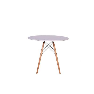 Mesa Redonda Eames Eiffel Wood 100cm Branca