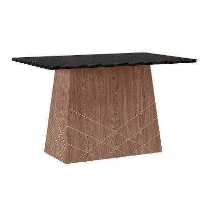Mesa Para Sala De Jantar Líbia 1,35 X 0,90 Amêndoa