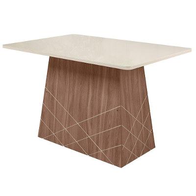 Mesa Para Sala De Jantar Luanda 1,35 X 0,90 Amêndoa