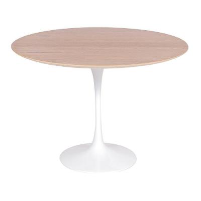 Mesa Saarinen Redonda Freijó 124cm - Base Branca