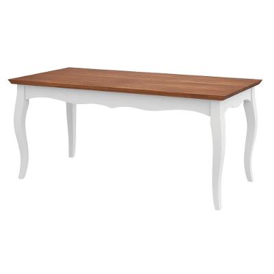 Mesa Sala de Jantar Gallia 180cm Madeira Maciça e Mdf Branco