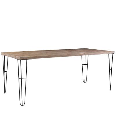 Mesa Sala de Jantar Ludiana 140cm Grafite Madeira Maciça