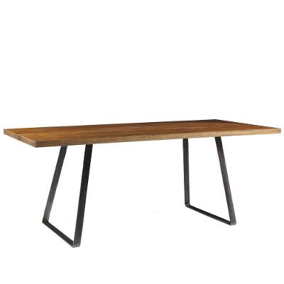 Mesa Sala de Jantar 220cm Grafite Madeira Maciça Brown