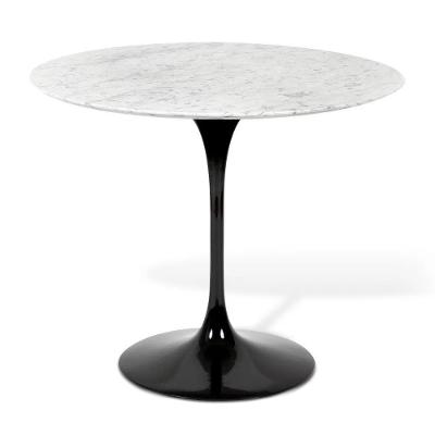 Mesa Saarinen Redonda Carrara 90cm - Base Preta