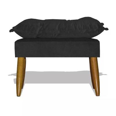 Puff Decorativo Opala - Preto Preto