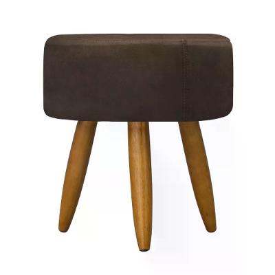 Puff Decorativo Redondo - Marrom Marrom