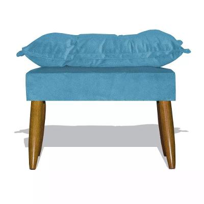 Puff Decorativo Opala - Azul Turquesa Azul Turquesa