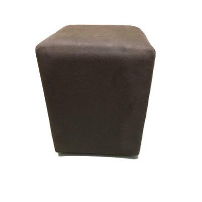 Puff Quadrado Decorativo Suede Marrom