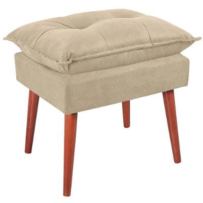 Puff Puf Opall Pes Palito 55x40cm Suede Bege Mpassos Bege
