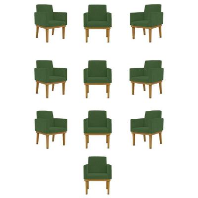 Kit 10 Poltronas Reforçada Oferta - Balaqui Decor Cor:Verde