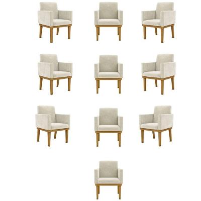 Kit 10 Poltronas Reforçada Oferta - Balaqui Decor Cor:Bege