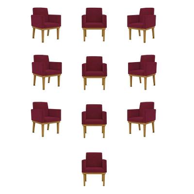 Kit 10 Poltronas Reforçada Balaqui Decor Marsala