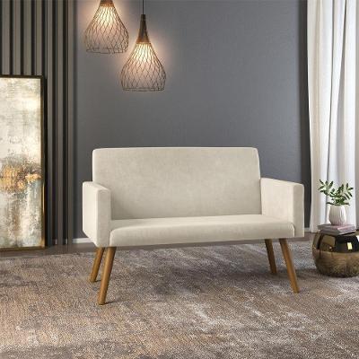 Kit 10 Poltronas Com Base Reforçada + 2 Namoradeiras Bege