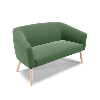 Namoradeira 02 Lugares Stella Suede Verde Natural - D'Rossi