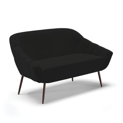 Namoradeira 02 Lugares Linho Cor A79 Preto