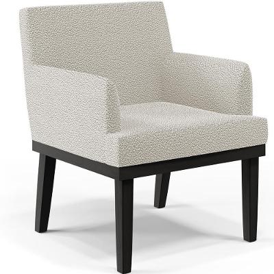 Poltrona Base Preto Beatriz W01 Bouclê Creme