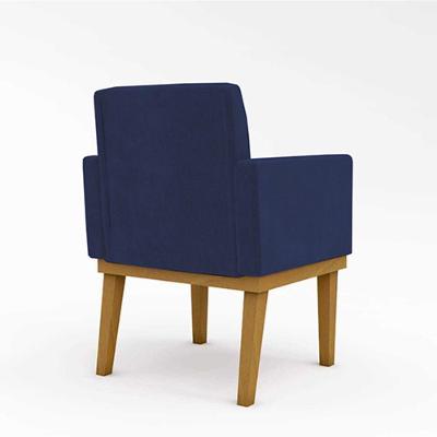 Poltrona Decorativa Base + Reforçada Balaqui Decor Cor:azul-marinho