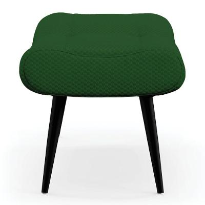Kit 2 Puffs Decorativos Para Sala De Estar Pés Palito Lord Veludo Luxo Verde - Ibiza