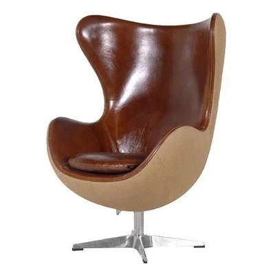 Poltrona Egg Arne Jacobsen Bicolor Relax Com Trava