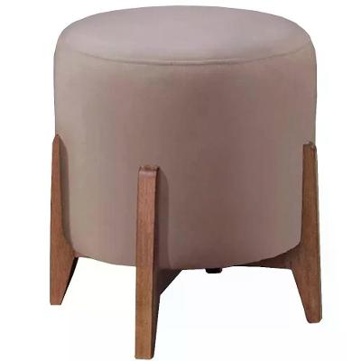 Puf Puff Para Sala Lhor Veludo Rose Rm Rose