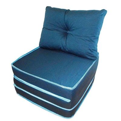 Puff 3 Em 1 Conforto F.A. Maringá 60X60X30Cm Azul