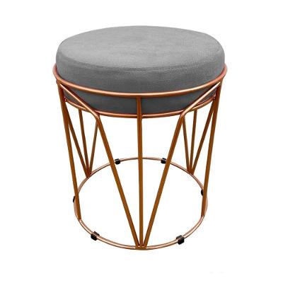 Puff Babu Suede Base Cobre D´rossi Grafite