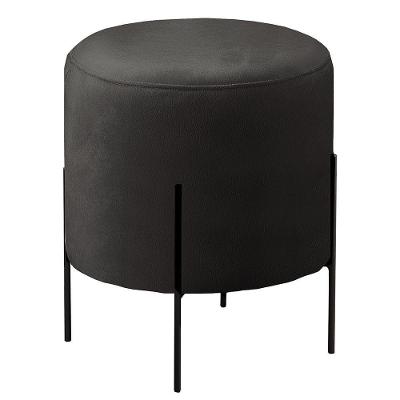 Puff Banqueta Corino Odim Luxo Castellar Móbile Preto