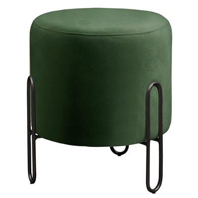 Puff Banqueta Mali Veludo Luxo Castellar Móbile Verde