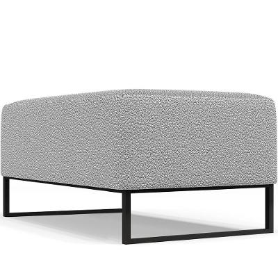 Puff Decorativo Cléo 90Cm W01 Bouclê Cinza