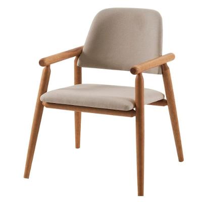 Poltrona Zanine Daf Móveis Assento E Encosto Mdf Com Espuma D28 Linho Bege Base Madeira Tauari