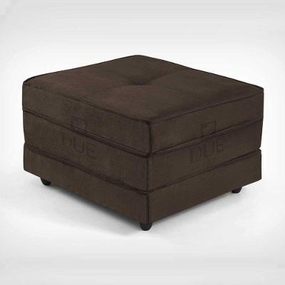 Puff Dobrável Slim - Vira Cama Cor Café