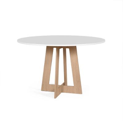 Mesa De Jantar Redonda 4 Lugares 90cm Montreal Branco/jade - Straub Web