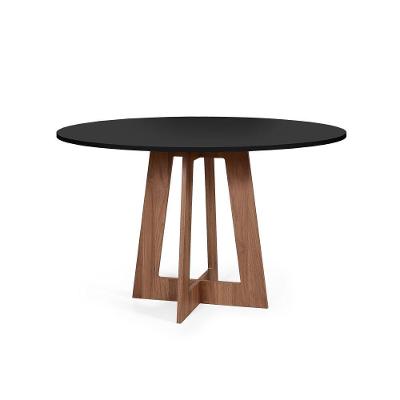 Mesa De Jantar Redonda 6 Lugares 120cm Montreal Preto/noronha - Straub Web