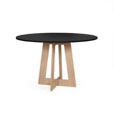 Mesa De Jantar Redonda 6 Lugares 120cm Montreal Preto/jade - Straub Web