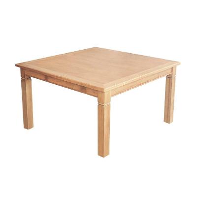 Mesa De Jantar Rústica Quadrada Celina 1,30M Em - Natural - Bege