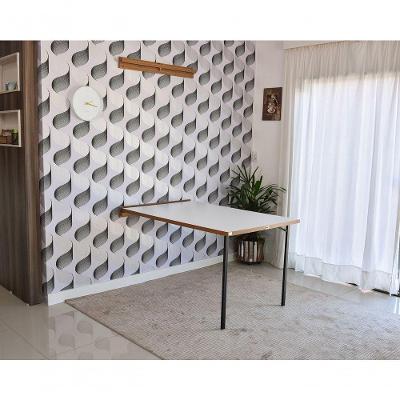 Mesa Dobrável Retrátil De Parede 140x89 Branco/noronha