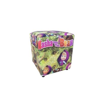 Mini Puff Decorativo Dado Infantil Suede Masha End Bear