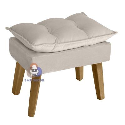 Puff Banqueta Opala Bege Su Decor