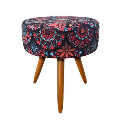 Puff Decorativo Banqueta Dóris Redondo Mandala