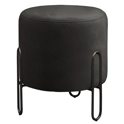 Puff Banqueta Mali Corino Luxo Castellar Móbile Preto