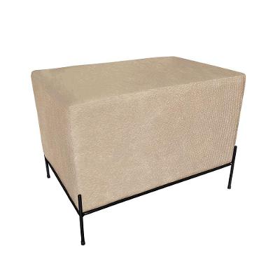 Puff Design Barcelona Preto E Bege - Cor: Preto
