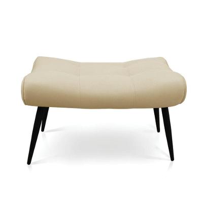Puff Sher Suede Pés Palito De Ferro - D'Rossi Cor Bege
