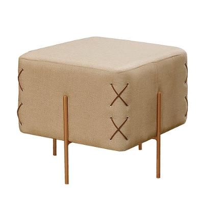 Puff Banqueta Eros Castellar Luxo Móbile Bege