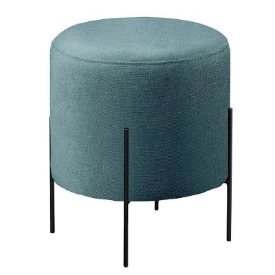 Puff Banqueta Linho Odim Luxo Castellar Móbile Azul