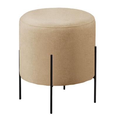 Puff Banqueta Linho Odim Luxo Castellar Móbile Bege