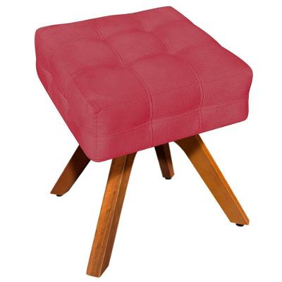 Puff Decorativo Base Giratória Karen Suede Rosê - Gran Belo